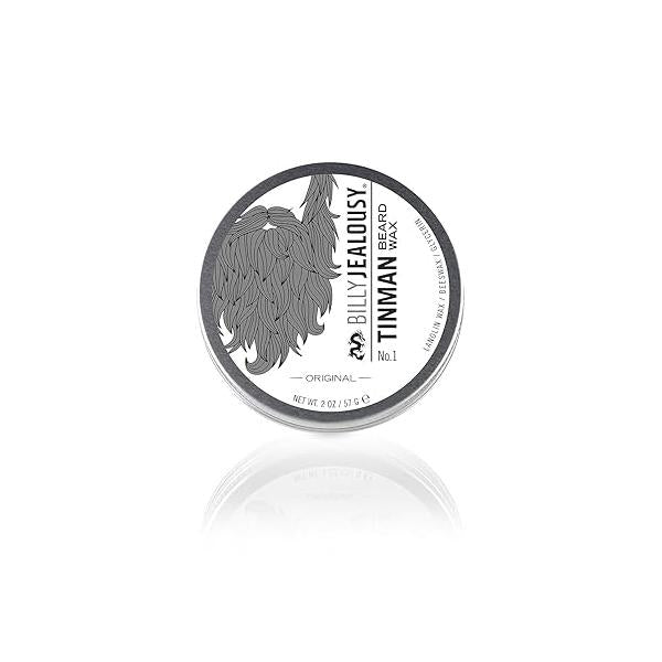 Billy Jealousy Tinman Beard Wax with Light Hold & Matte Finish, Nourishing Care Product Formulated Natural Beeswax Glycerin for Soft, Tamed Facial Hair, 2 Oz