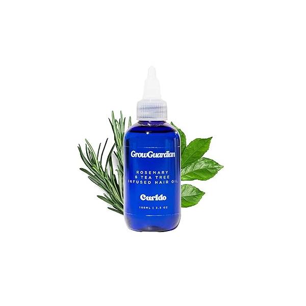 Hair Growth Oil - 100% Natural with Tea Tree, Rosemary, Squalane, Vitamin E, Argan, and Marula for Curly Hair, Strengthens, Hydrates & Stimulates Growth.