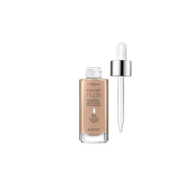 L'Oreal Paris True Match Nude Hyaluronic Tinted Serum Foundation with 1% acid, Light 2-3, 1 fl. oz.