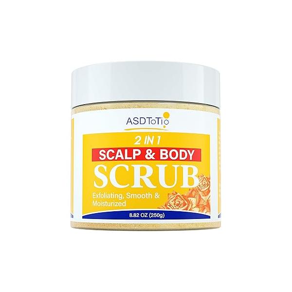 Scalp and Body Scrub- Hydrating Exfoliating Scrub for Nourishing Essential Hair Care Women & Men,Dandruff Build-Up