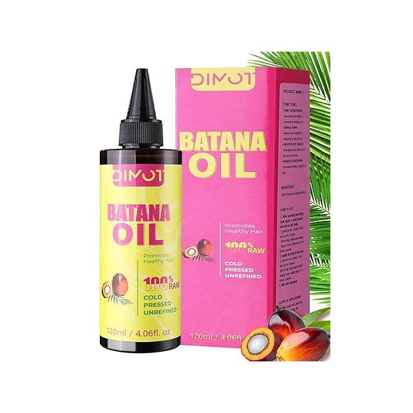 Raw Batana Oil for Hair Growth Dr Sebi Organic, 100 Percent Pure Tube Jar, 4.06 oz Curly Men & Women(Rose)