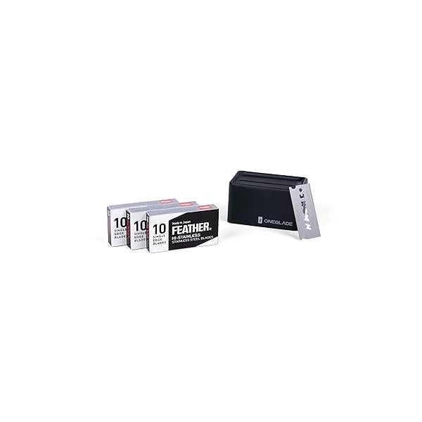 30 Feather FHS-10 Japanese Steel Razor Blades - Refill for OneBlade Core, Hybrid, & Genesis Razors Single Blade