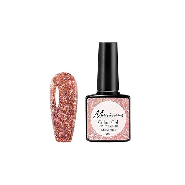 Holographic Nails,Nail Glitter Powder,Bursting Nail Glue Crystal Rhinestone Reflective Shimmer Salon Fake Nails Colorful Exquisite Decoration
