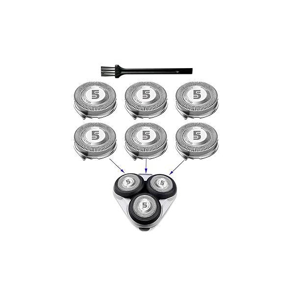 SH50 Replacement Heads Compatible with Philips Norelco Series 5000, Blades for Fit HQ8