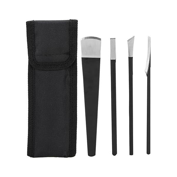 Pedicure Knife Set for Feet, 4Pcs Callus Remover Kit, 6.3in Ingrown Toenail Removal Kit with Bag, Feet Scrapers Dead Skin and Removing, High Manganese Steel