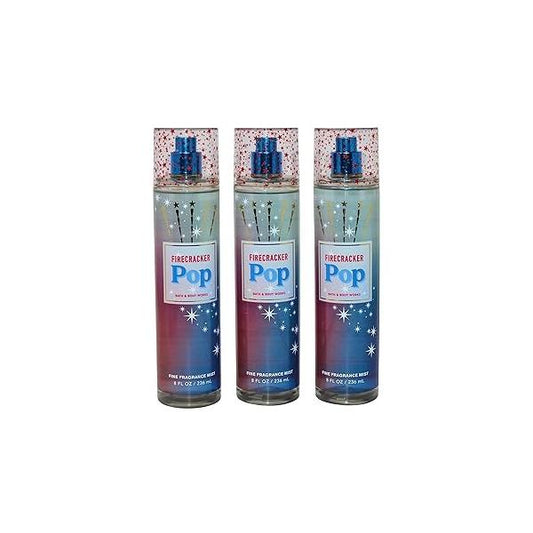 Bath & Body Works Fragrance Mist 3-Pack 8oz Each (Firecracker Pop)