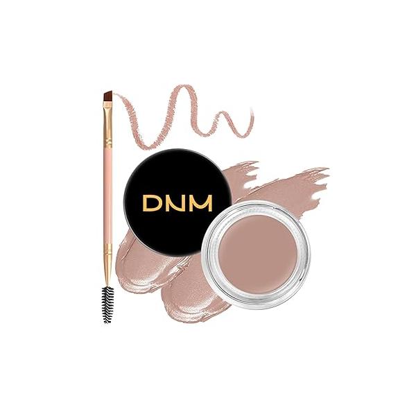2Pcs Brow Pomade Set with Dual-ended Eyebrow Brush, High pigment Water proof Natural finish Makeup Brush for Women and Girls（10#）