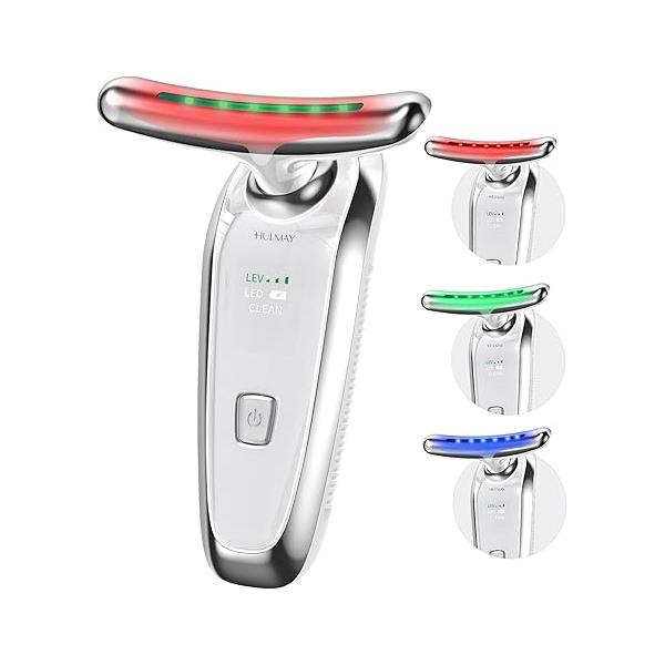 Red Light Therapy for face and Neck, Facial & Neck Massager Tool, Face Lift, Reduce Fine Lines Double Chin, Tightening, True Beauty Glow - at Home Skin Care Sculpting Tool