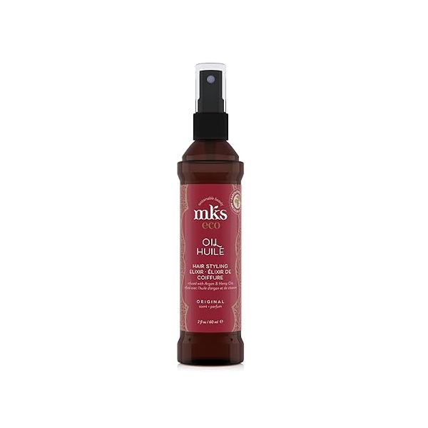 MKS eco Oil - Hair Styling Elixir Moroccan Argan Oil, Hemp Seed Moisturize & Nourish Hair, Control Frizz, Increase Smoothness Vegan Cruelty Free