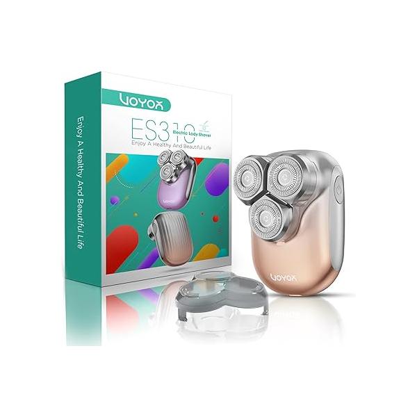 VOYOR Electric Razors for Women 3D Floating Blade Shaver Women, Legs Bikini and Body Facial Hair Remover Women's Shavers Waterproof Grooming ES310 (Purple)