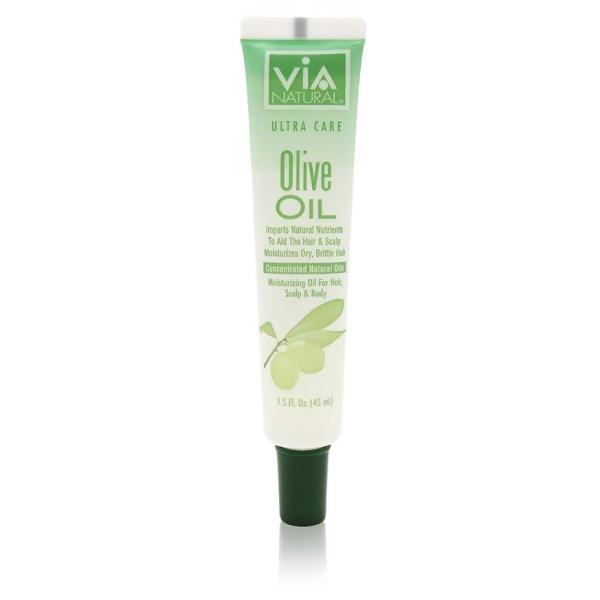 Via Natural Ultra Care Olive Oil Concentrated 1.5oz - Imparts Nutrients To Aid The Hair & Scalp Moisturizes Dry, Brittle 6 Pack