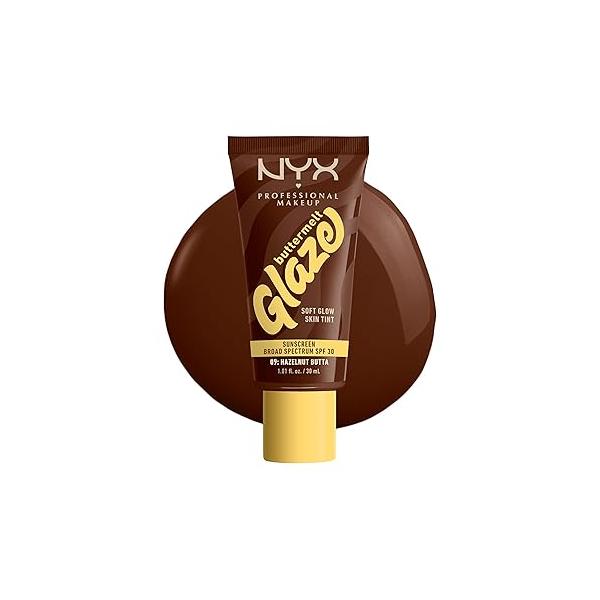 NYX PROFESSIONAL MAKEUP Buttermelt Glaze Soft Glow Skin Tint + SPF 30, Up To 12HR Wear, 02 Vanilla Bean Butta