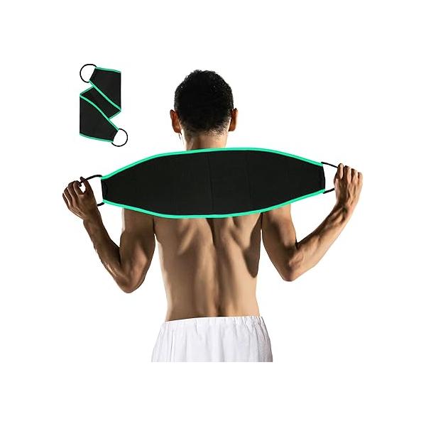 Exfoliating Back Scrubber, Exfoliator Body Scrub Towel, Tool with Handles, Bath & Shower - Skin Care for Women Men, Washer to Deep Clean Your