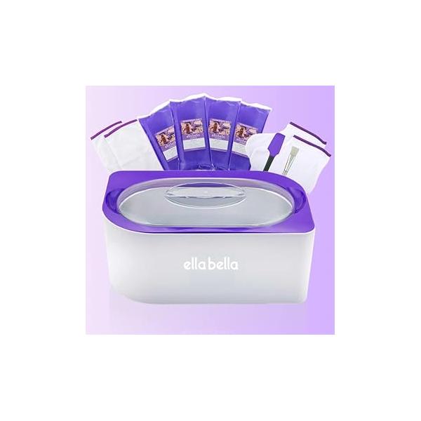 ELLA BELLA® Paraffin Wax Machine for Hand & Feet • Parafin Warmer Everything in One Kit - Refills, Mitts Booties Soothing Relief with Parrafin Hot Home Bath