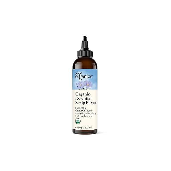 Sky Organics Organic Essential Scalp Elixir for Hair USDA Certified to Hydrate, Soothe & Nourish Scalp, 6 fl. Oz