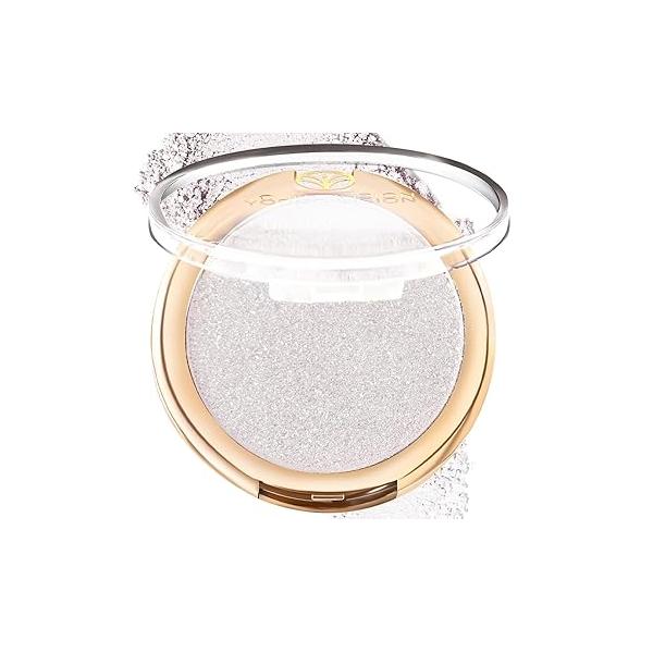 YOUNG VISION Baked Highlighter Powder Palette, Sheer Pearl Shimmer Shades for Face Makeup, Highly Pigmented Iluminadores de Maquillaje, 0.19 Oz(Pack of 1)