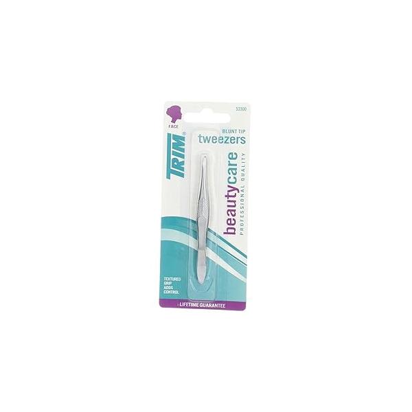 Trim Square Tip Tweezers, Pack of 2 , Precision Tips for Hair & Splinter Removal