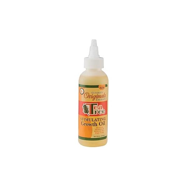 Originals by Africa's Best Therapy Tea Tree Oil Stimulating Growth - Moisturizing Treatment for Hair and Scalp, Relieves Itchiness Flakiness, Replenishes Brittle Hair, 4oz Bottle
