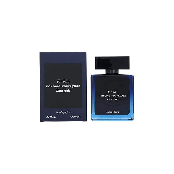Narciso Rodriguez Bleu Noir Eau de Parfum Spray for Men, Blue, 3.3 Ounce