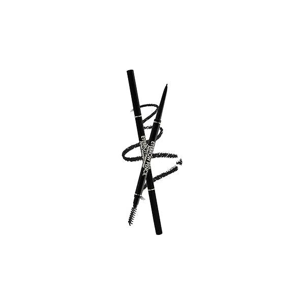FÓLKI COSMETIC-Eyebrow Retractable Definer Pencil, Micro Brow Precise Eyebrow Pencil,Long Lasting Eye Pencil for Soft Textured Natural Daily Look Makeup (01#Soft Black)