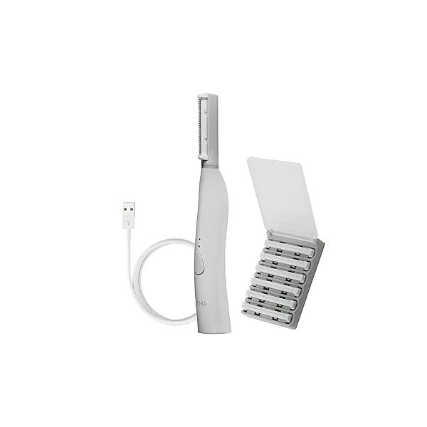 SPA SCIENCES - SIMA Patented Dermaplane Razor for Women Face - Painless 2-in-1 Facial Exfoliation & Peach Fuzz Hair Removal Anti-Aging 3 Speeds Rechargeable 7 Weeks Treatment