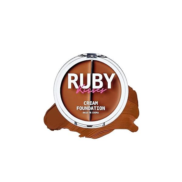 Ruby Kisses 3D Face Creator Cream Foundation & Concealer, 12 Hours Long Lasting, Medium to Full Coverage, Non-Greasy, Ideal for Makeup Contour Palette (Level 8)
