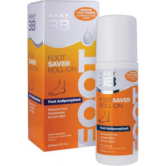 3B Foot Saver Roll-On Antiperspirant for Feet, 2.0 Fluid Ounces