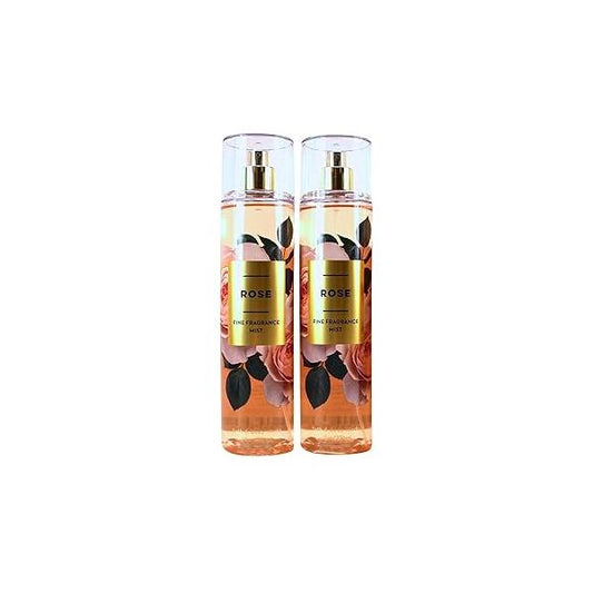 Bath & Body Works Fine Fragrance Mist, Set of 2 Bottles, 8oz Per Bottle (Rose)