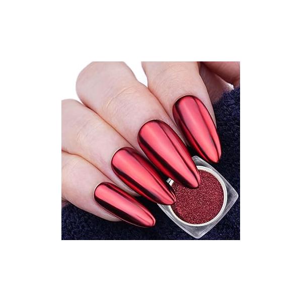 Pretty Diva Gold Chrome Nail Powder, Powder for Nails Mirror Powders Metallic Pigment Decoration DIY Art,Craft
