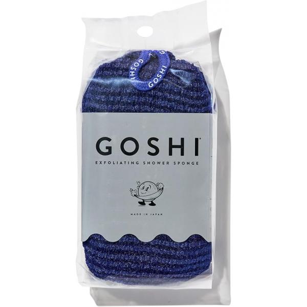 GOSHI Exfoliating Shower Sponge - Rip-Resistant, Rapid-Drying Bath for All Skin Types Brick Red Made in Japan