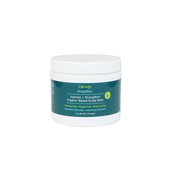 ScalpBliss Hydrate + Strengthen Organic-Based Scalp Balm, Provides a Breathable, Moisturizing, Protective Barrier to Nourish and the Scalp, 4 Oz (Pack of 1)