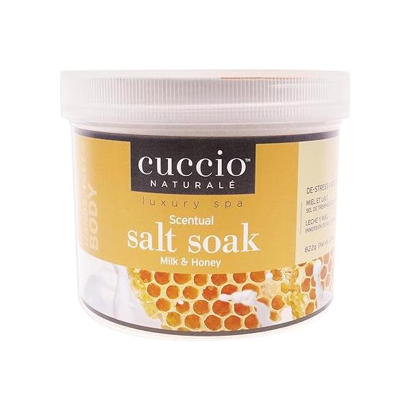 Cuccio Naturale Scentual Salt Soak - Invigorating Salts With An Irresistible Scent Rejuvenate And Soothe Tired Feet Softens Leaves The Skin Fresh Clean Milk Honey 29 Oz