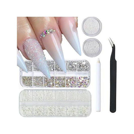 60pcs 3D Metal Bow Nail Charms Rhinestones for Acrylic Nails Alloy Bows Gold Silver Gray Bowknot Art Cute Kawaii Accessories Jewels Women Girls Manicure
