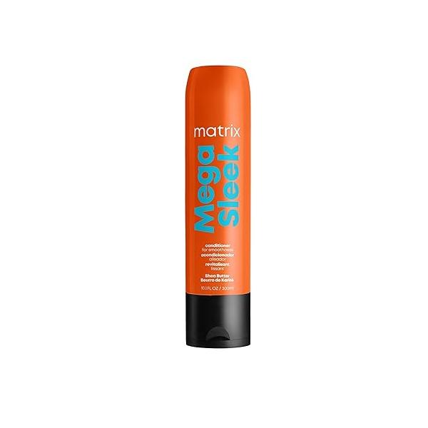 Matrix Mega Sleek Conditioner - Smoothing and Detangling, For Dry, Damaged & Frizzy Hair, Salon Professional Conditioner, With Shea Butter, Vegan
