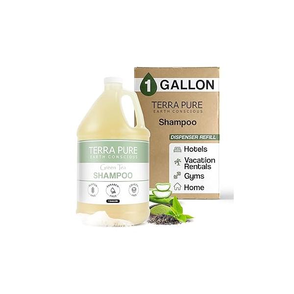 Terra Pure Hotel Shampoo | 1 Gallon For Hospitality & Vacation Rentals to Refill Dispensers (Single Gallon)