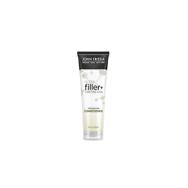 John Frieda ULTRAfiller+ Thickening Conditioner, Strengthening Conditioner for Damaged or Thin Hair, Infused with Biotin and Hyaluronic Acid to Strengthen Hair Thicker Fuller Results, 8.3 Oz