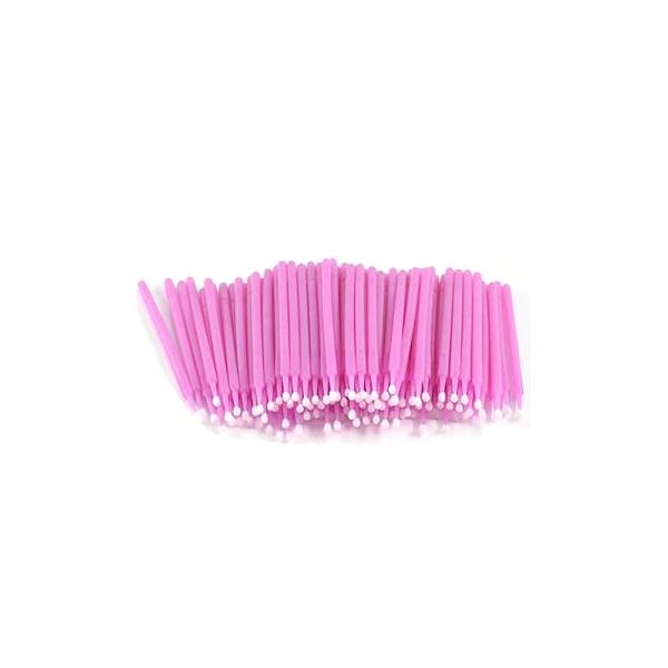 Disposable Micro Applicator Brush for Makeup, Eyelash Extension, Lash and Mascara Application Personal Care (100 Count (Pack of 1), Purple (XL))