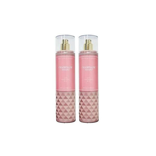 Bath and Body Works CHAMPAGNE TOAST Fine Fragrance Mist - NEW LOOKS 2022 PACK OF 2 (FULL SIZE MIST 8FL OZ / 236 ML)
