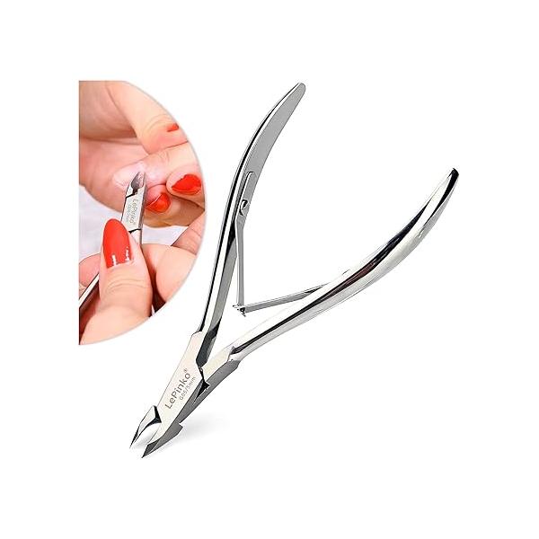 LePinko Professional Cuticle Trimmer kit, Super Sharp Dead Skin Clipper, Labor-saving Cuticula Remover for Fingernail Toenail, Manicure Pedicure Tool Women Men, Home Salon Use, 7mm Jaw