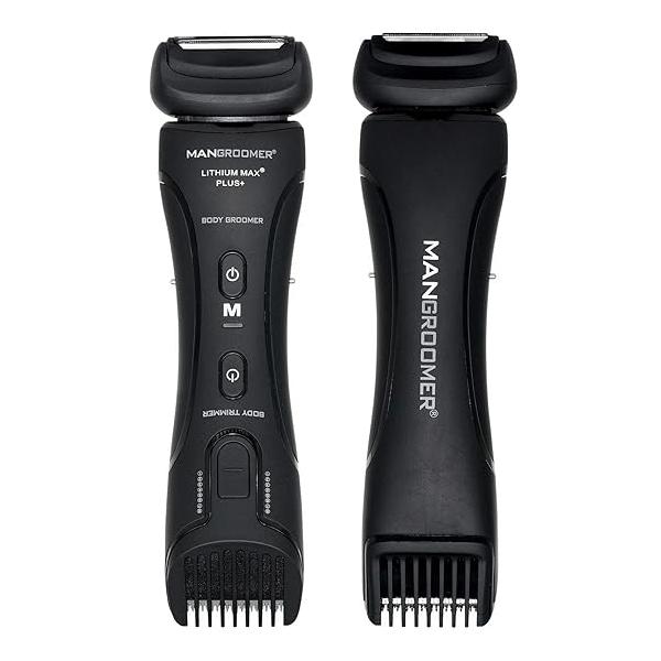MANGROOMER Lithium Max Plus Body Groomer, Ball Trimmer, Electric Groin Hair Trimmer with Free Bonus Foil Included