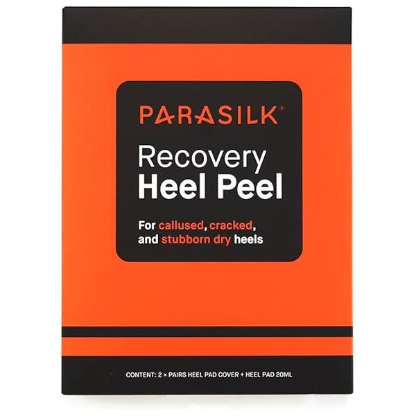Parasilk Exfoliating Recovery Foot Heel Peel - 2 Pairs - Sets of Exfoliation Gel Pads and Sock Covers. Targeted Repair for Rough, Dry Skin, Cracked Heels Feet