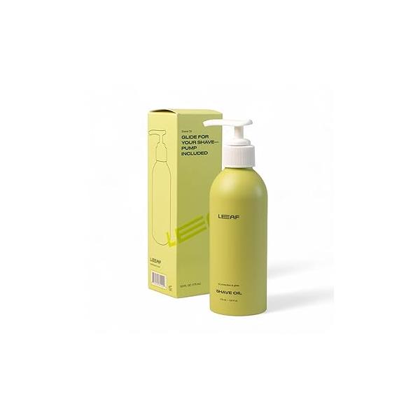 Leaf Shave | Oil with Reusable Dropper, 1.7 fl oz - Pre-Shave & Post-Shave for a Smooth Shave, Added Moisture, Reduced Irritation Women Men