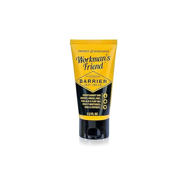 WORKMAN'S FRIEND Barrier Skin Cream - Heals Cracked Hands Moisturizer and Protectant from Chemicals & Plant Oils 2.2 ounce