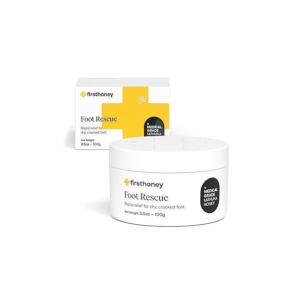 FIRST HONEY Advanced Foot Repair Cream for Dry, Cracked Skin, Ultra-Hydrating with New Zealand Manuka Honey, Fast Relief Feet, Heel Treatment, Callus Remover