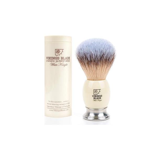 Luxury Shaving Brush for Men by VIKINGS BLADE, Ultra Heavy Acrylic & 316L Steel Handle, Super Strong Knot Backbone, Minimal Shedding, Fast Lather, Extremely Smooth Plush on Skin (Dark Stallion)