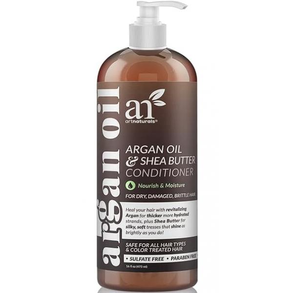 Artnaturals Argan Oil Leave-In Conditioner - (12 Fl Oz / 355ml) Made with Organic and Natural Ingredients for All Hair Types - Treatment Damaged, Dry, Color Treated Loss (ANHA-0802)
