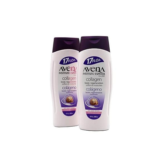 Avena Instituto Español Collagen Body Regeneration, Softens & Moisturizes, Skin Repair Formula, 2-pack Of 17 FL Oz each, 2 Bottles.
