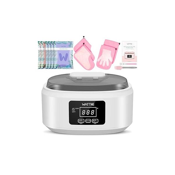 Paraffin Wax Machine for Hand and Feet -Paraffin Warmer Moisturizing Kit Auto-time Keep Warm Arthritis (Pink)