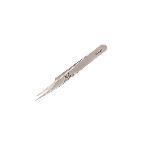 Vetus Tweezer Stainless Steel Non-magnetic Curved Pointed Tip Precision Eyelash Eyebrow Extensions Lashing Tool (5b-sa)