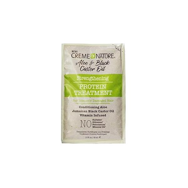 Protein Treatment by Creme of Nature, With Aloe Vera Juice, Jamaican Black Castor Oil, 1.5 Oz